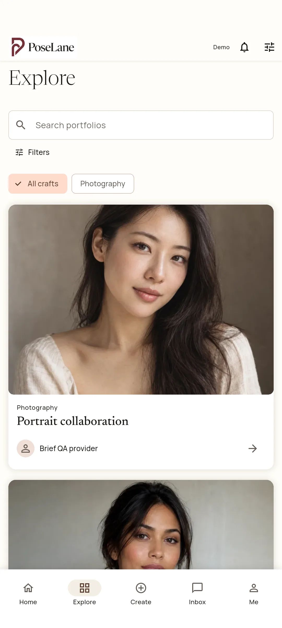 Private QA preview of PoseLane portfolio discovery