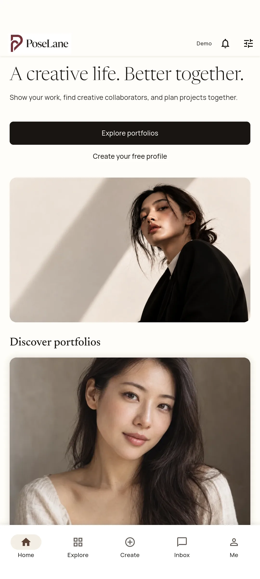Private QA preview of the PoseLane home screen